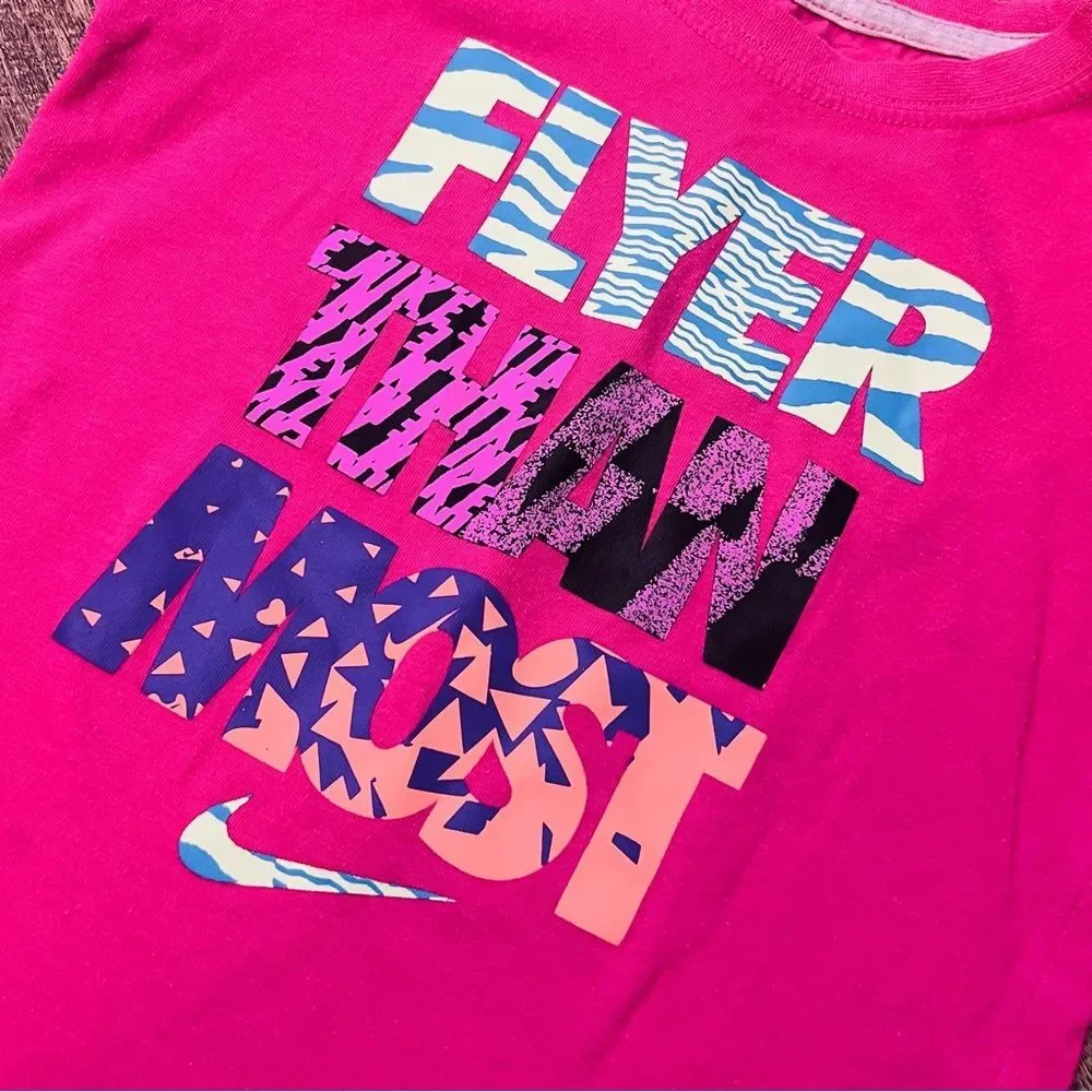 Nike Girls 4T 5 Summer Clothes Lot 3pc Shirt Tank Tie Dye Biker Shorts